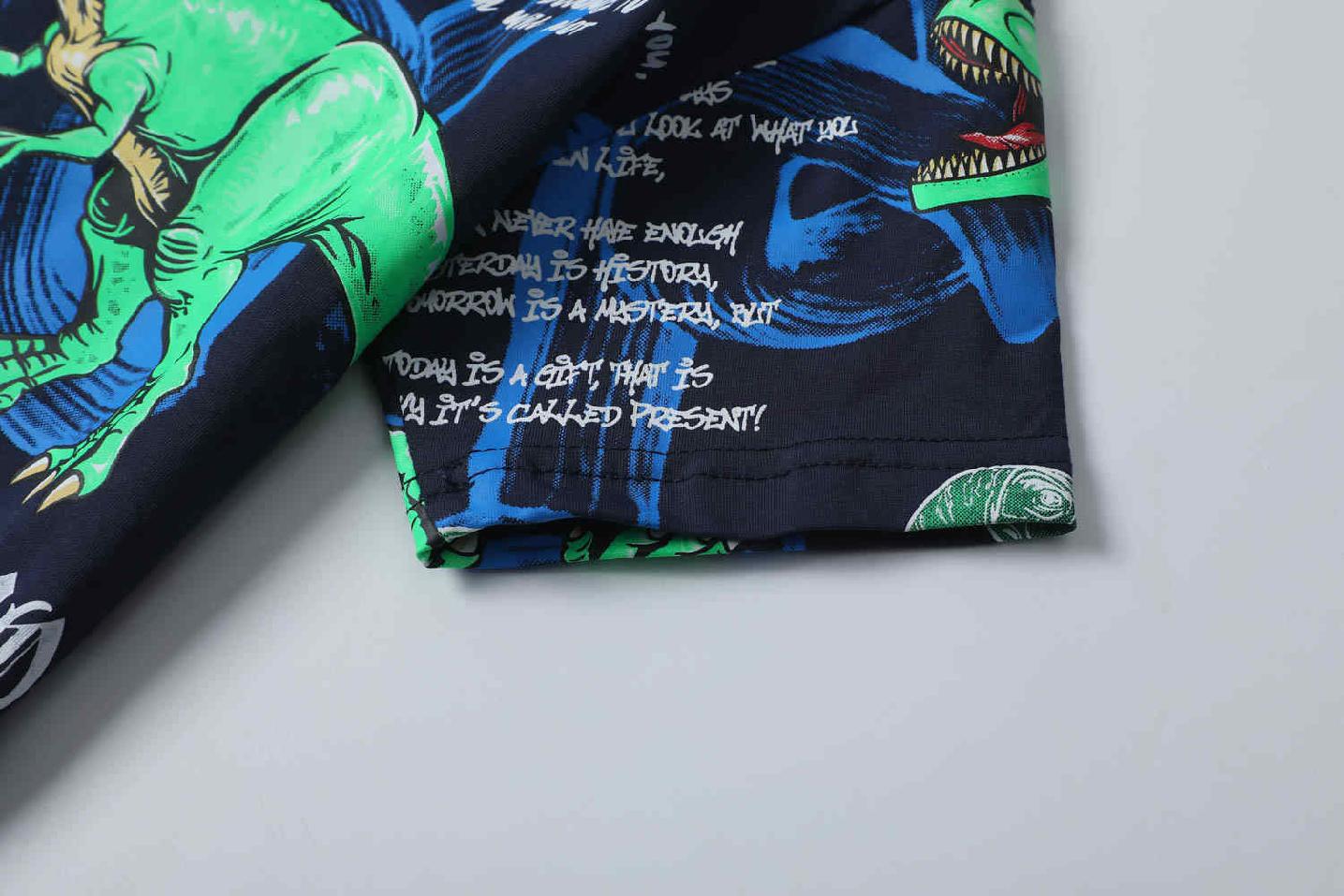 Chlapecké tričko kr.r. Kugo MC9859 s dinosaury černé